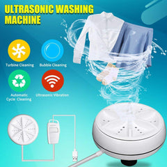Mini Washing Machine Turbine Washing Machine Washing Machine Door Hinge Ultrasonic Lightweight Turbo Washer with USB Cable - for Home Camping Dorms Business College Rooms GenzVybs