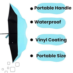 UV Protection Mini Tablet Umbrella | Capsule Umbrella For Rain Windproof & Sun Protection Features, 4 Folding Compact Capsule Case For Men, Women, Kids GenzVybs